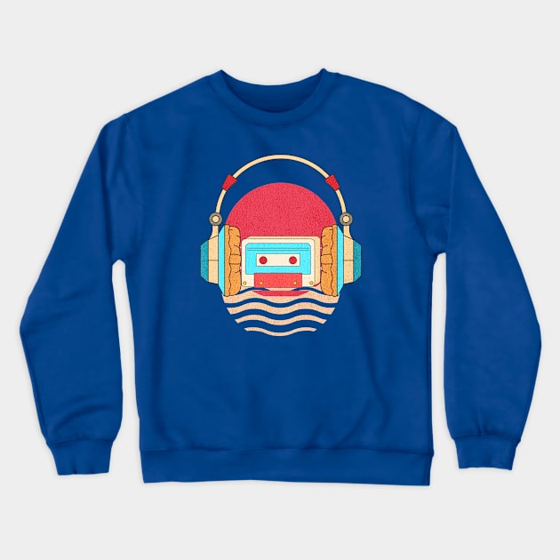 Retro Music Head Crewneck Sweatshirt by LexieLou